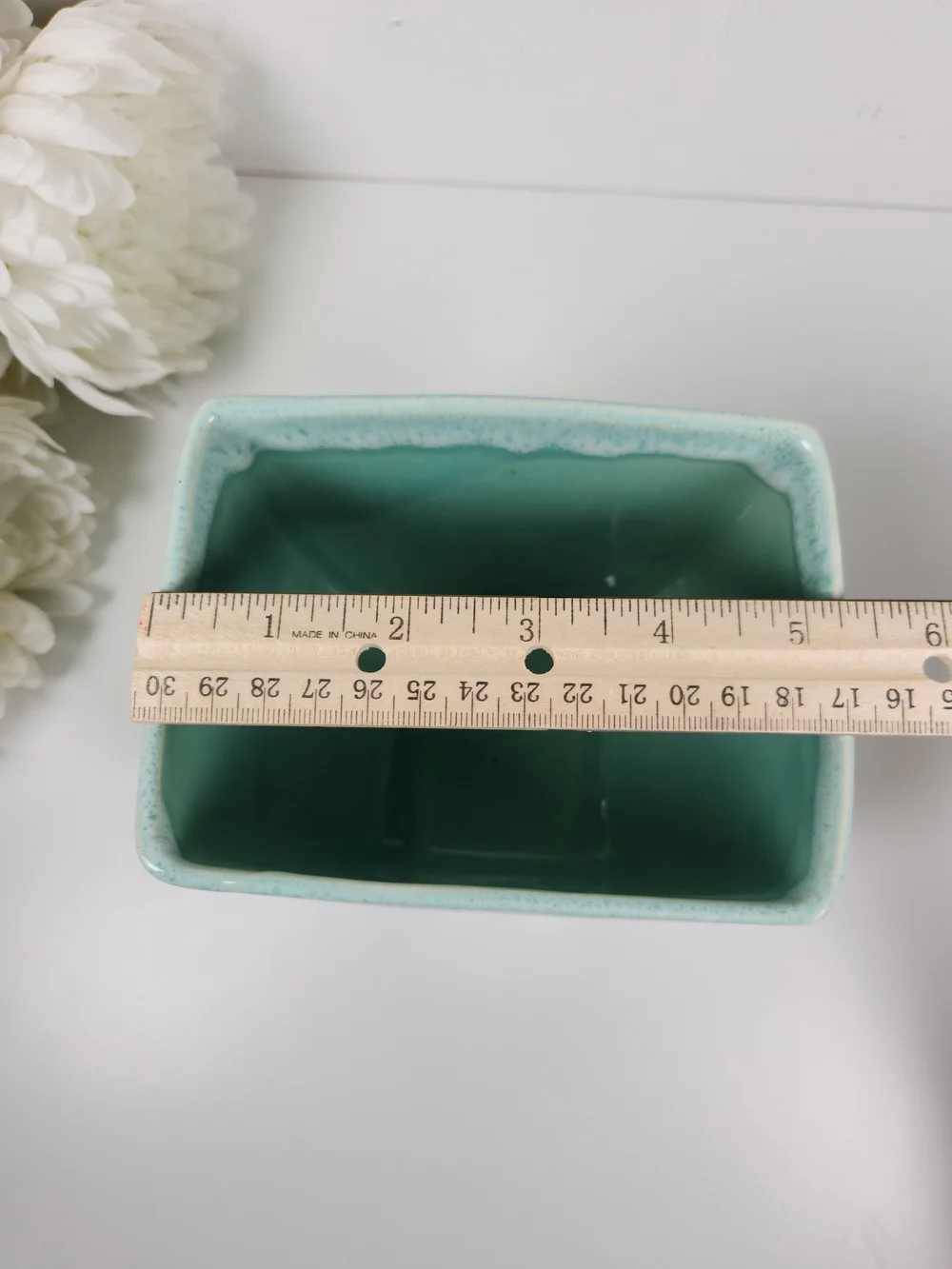 Vintage Upco USA 34 Seafoam Green Pottery Vase | Mid Century Planter | Retro
